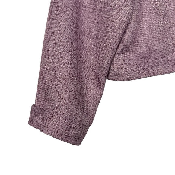 AVEC LES FILLES Lavender Cropped Lightweight Jacket Size XL Full zip Hoodie - Picture 2 of 12
